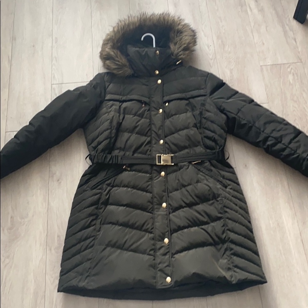 Michael Kors Faux Fur Hooded Winter Puffer Coat